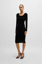 Cargue la imagen en el visor de la Galería,Vestido de Malla Aterciopelada BOSS