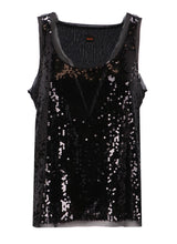 Cargue la imagen en el visor de la Galería,Top tirantes de Lentejuelas BOSS