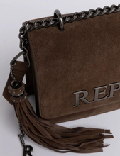 Cargue la imagen en el visor de la Galería,Bolso Bandolera Ante Marrón Replay