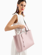 Cargue la imagen en el visor de la Galería,Bolso Shopper Grande Piel Rosa Emporio Armani