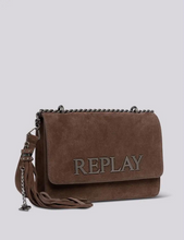 Cargue la imagen en el visor de la Galería,Bolso Bandolera Ante Marrón Replay