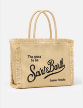 Cargue la imagen en el visor de la Galería,Bolso de mano Saint Barth beige Vanity Straw
