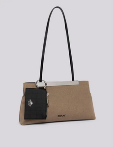 Bolso Baguette Lona Camel