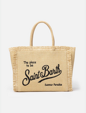 Cargue la imagen en el visor de la Galería,Bolso de mano Saint Barth beige Vanity Straw
