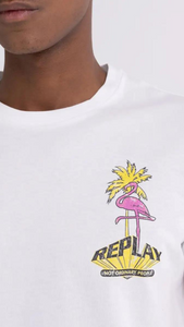 Camiseta replay de algodón orgànico con dibujo