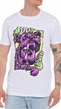 Cargue la imagen en el visor de la Galería,Camiseta Replay blanca con dibujo
