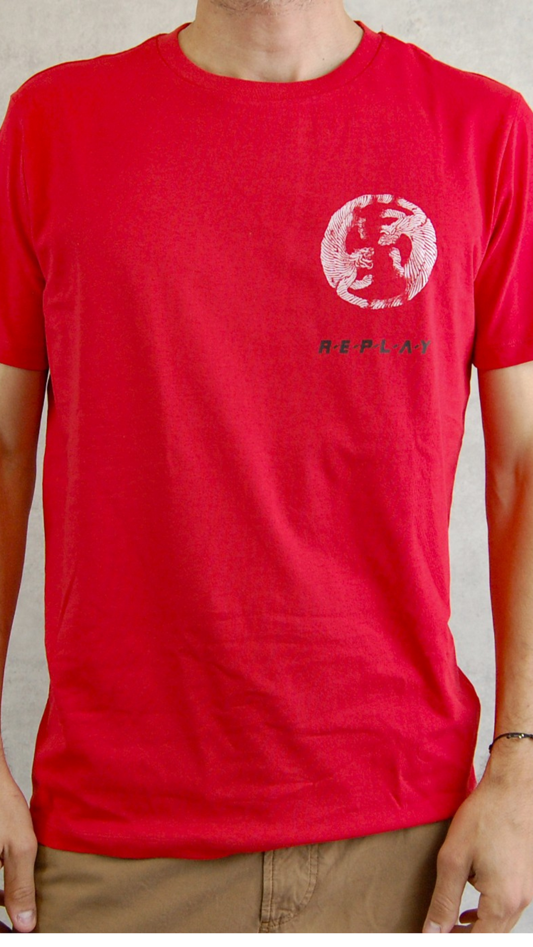Camiseta Replay de algodón orgànico con dibujo
