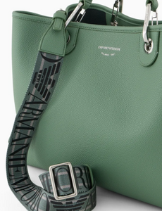 Bolso Shopper Grande Piel Verde Emporio Armani