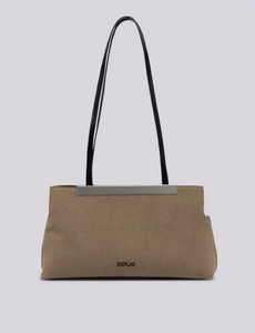 Bolso Baguette Lona Camel