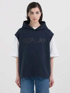 Sudadera con Capucha sin Mangas Replay