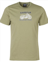 Cargue la imagen en el visor de la Galería,Camiseta Barbour verde con dibujo
