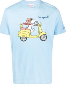 Camiseta Saint Barth “I am special” con un dibujo de snoopy