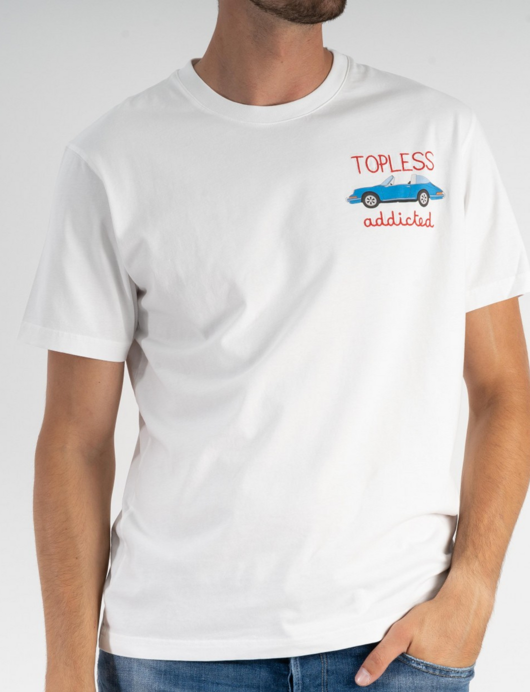 Camiseta Saint Barth “topless addicted”
